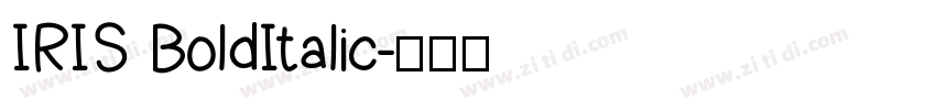 IRIS BoldItalic字体转换